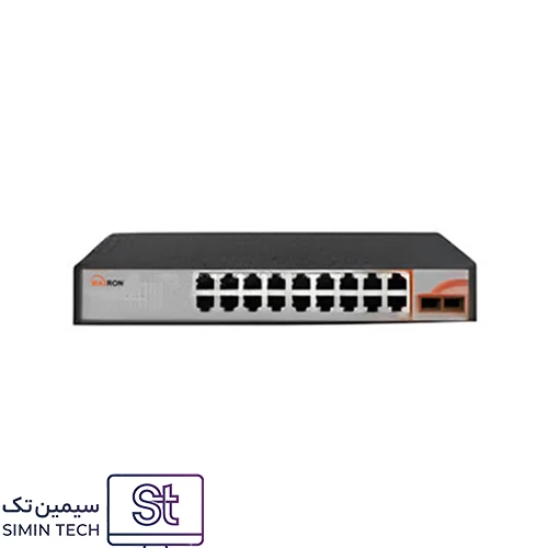 خرید سوئیچ شبکه ۱۶ پورت PoE هیبرید گیگابیت مکسرون مدل MSW-3216FP-2GL-250I