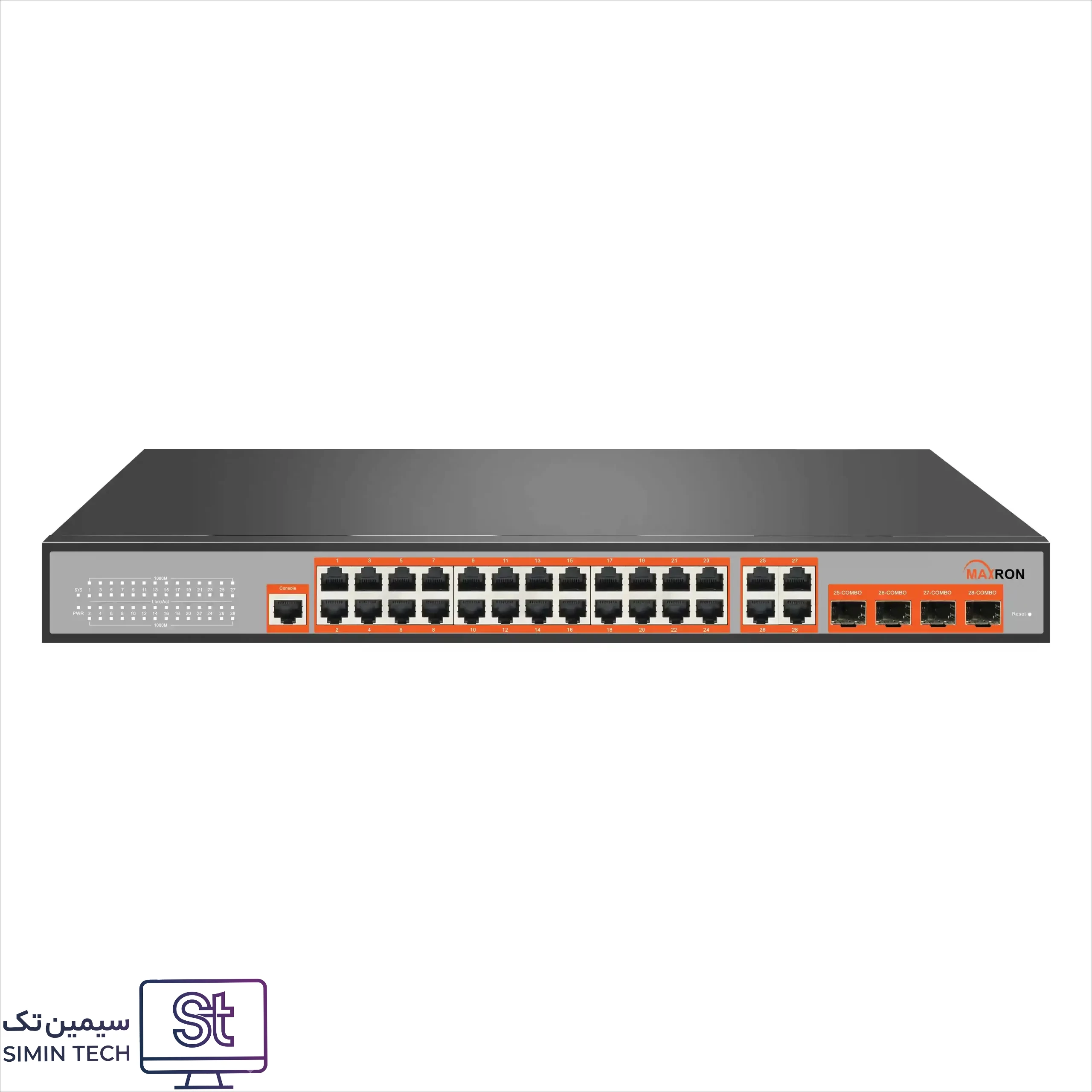 خرید سوئیچ مدیریتی ۲۴ پورت گیگابیت PoE مکسرون مدل MSW-5424GCP-400I