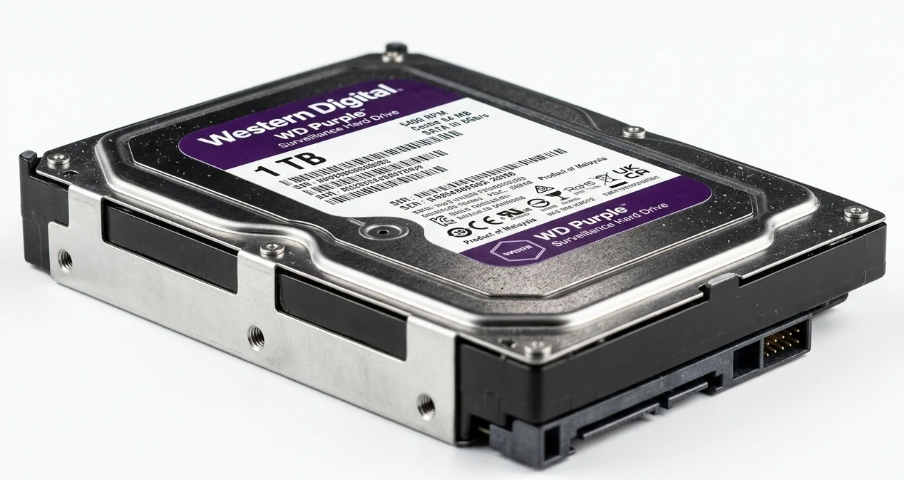 زاویه دیگر هارد بنفش 1 ترابایت وسترن دیجیتال HARD WD 1TB PURPLE