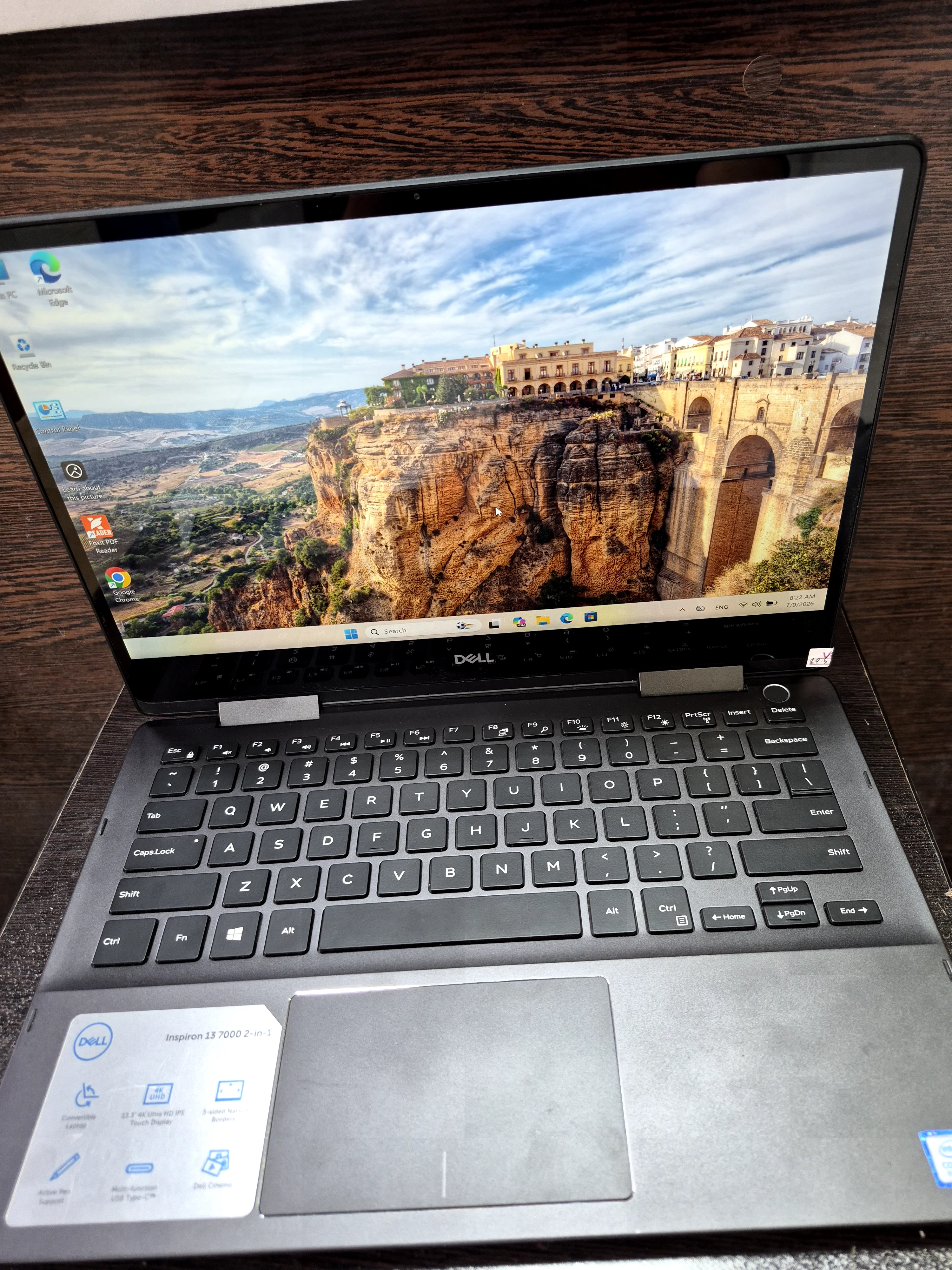 زاویه دیگر لپ تاپ استوک دل 13 اینچ لمسی 4K مدل DELL Inspiron 13 7386 Core i7 8565U