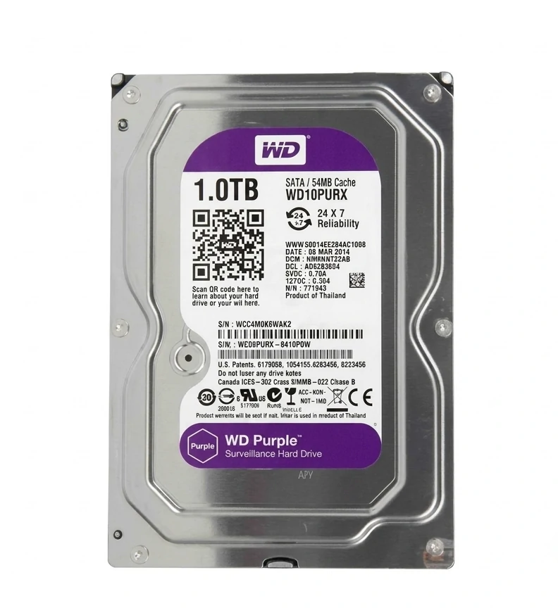 هارد بنفش 1 ترابایت وسترن دیجیتال HARD WD 1TB PURPLE